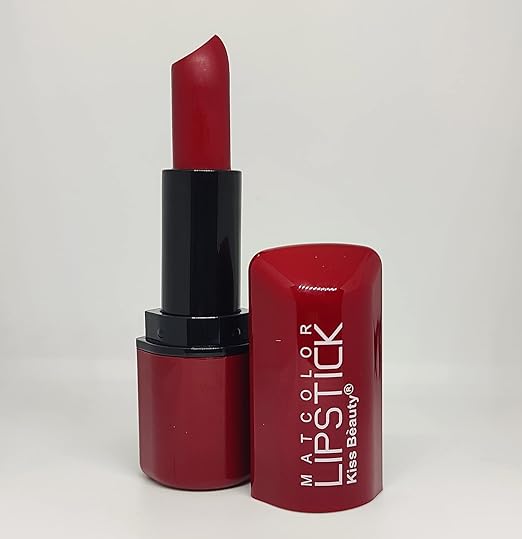 Kiss Beauty Mike Hot and Soft Matte Lipstick Intense Color Bold Red - 4 gms