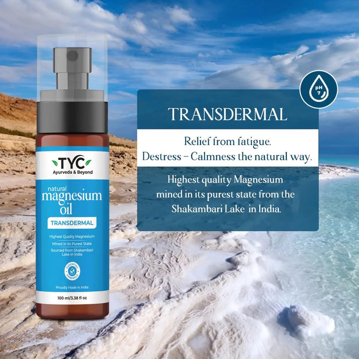 TYC-Trust Your Choice Natural Magnesium Oil Mist Spray, Muscle Relaxant, Reduces Fatigue, Relieves Foot Tension, Helps in Better Sleep, For Men and Women 