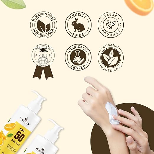 Pokonut SPF50 Sunscreen Body Lotion Broad Spectrum Protection - 200 ml