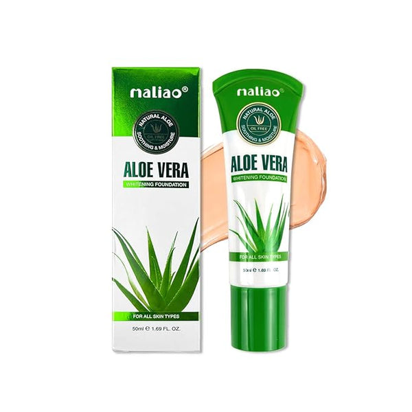 Maliao Aloe Vera Whitening Foundation (Natural Beige) - 50 ml