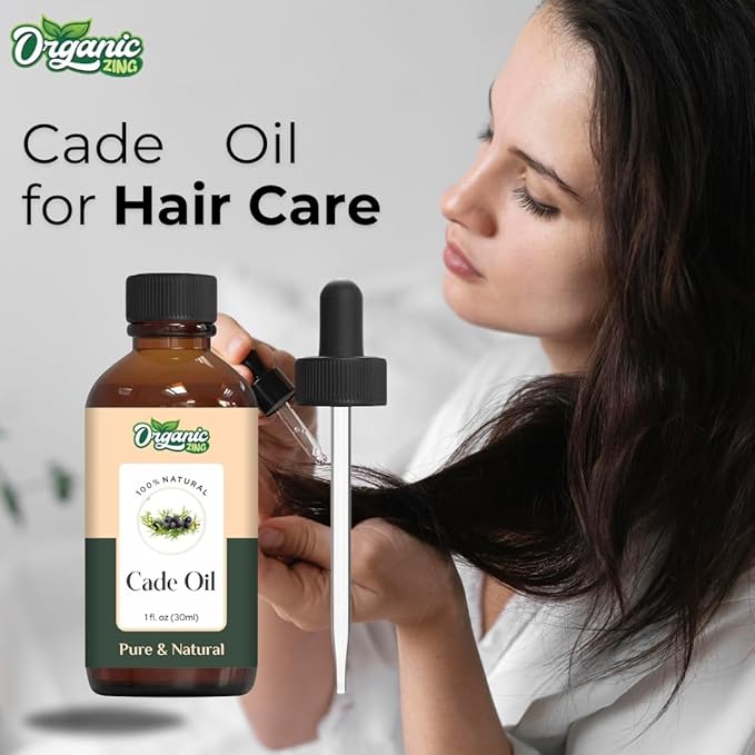 Organic Zing Cade (Juniperus Oxycedrus) Oil | Essential Oil for Skincare, Hair Care, Aroma & Diffusers - 30 Ml
