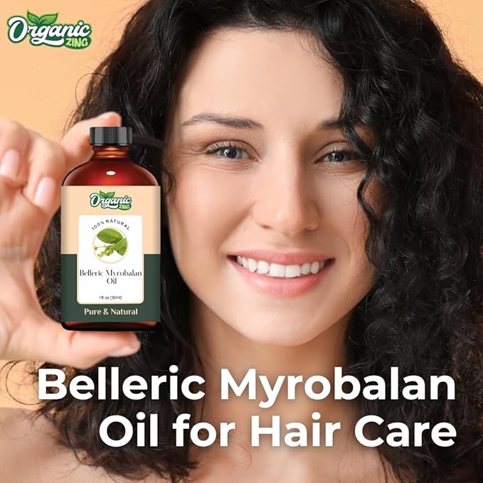 Organic Zing Belleric Myrobalan (Terminalia Bellirica) Oil | Essential Oil for Skincare & Hair Care - 30 Ml