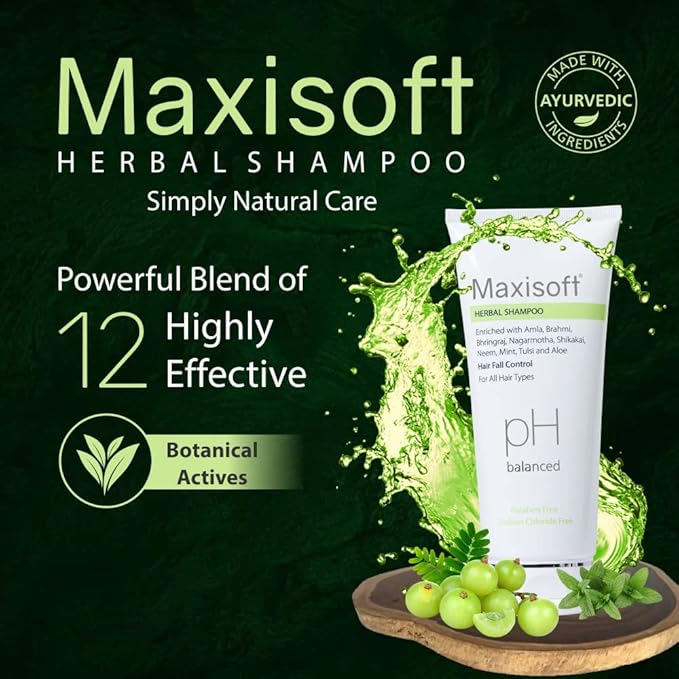 Maxisoft Herbal Shampoo| Hair Fall Control for Men & Women - 200 Ml