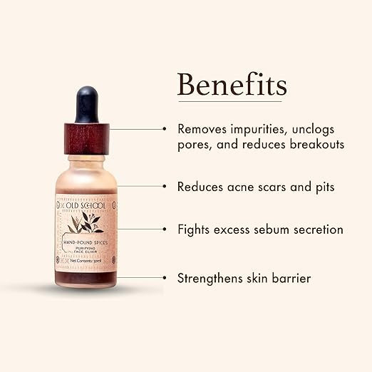 Old School Rituals Hand-Pounded Spices Purifying Face Elixir - 30 ml