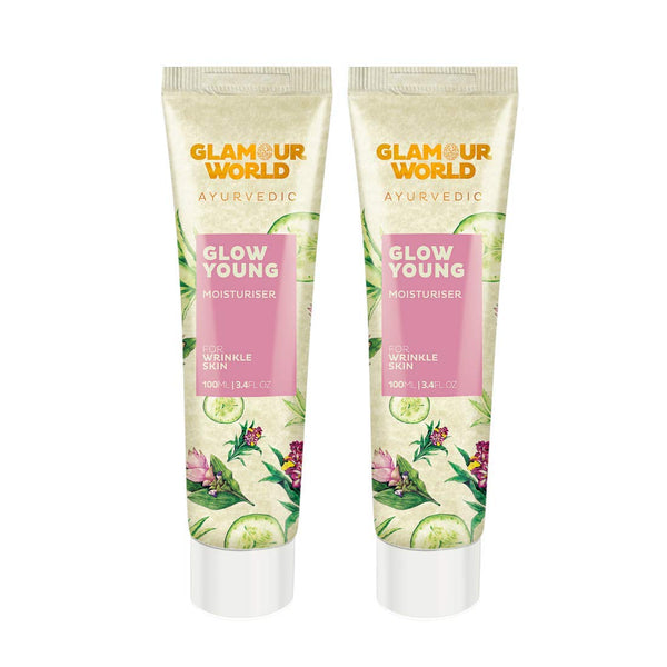 Glamour World Ayurvedic Glow Young Moisturiser - 100 ml(Pack of 2)