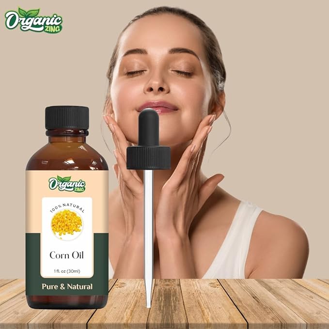 Organic Zing Corn (Zea Mays) Oil | Carrier Oil for Skincare, Hair Care & Massage- 30 Ml
