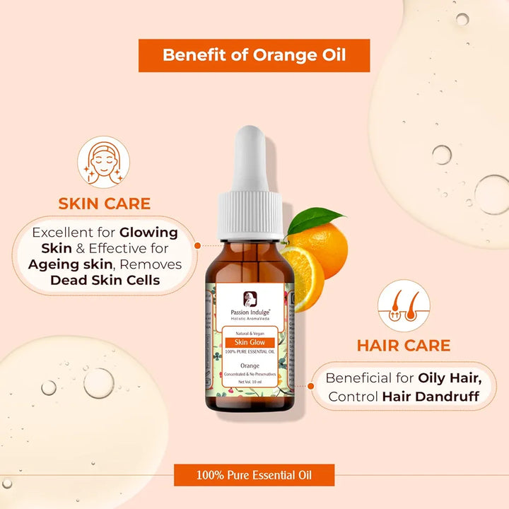 Passion Indulge Orange Essential Oil for Glowing Skin and Anti-Aging -10ml