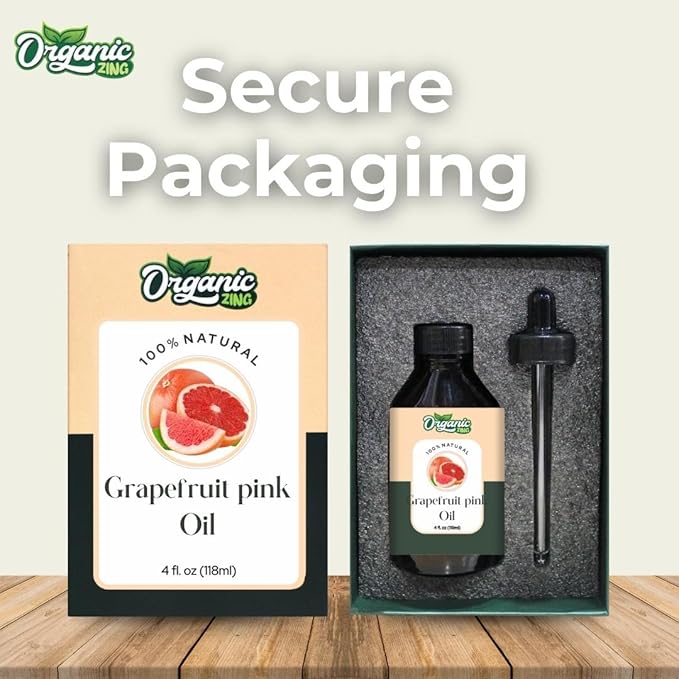 Organic Zing Grapefruit Pink (Citrus × Paradisi) Oil | Essential Oil for Skincare, Hair Care, Aroma and Diffusers - 118 Ml