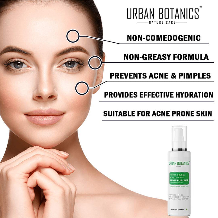 Urban Botanics Oil Free Moisturizer For Face - 100 ml