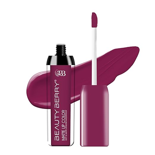 Beauty Berry Soft & Matte Waterproof Lip Color Liquid Lipstick Plum - 4.5 ml