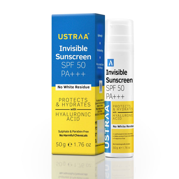 Ustraa Invisible Sunscreen SPF 50 & PA+++ - 50 ml