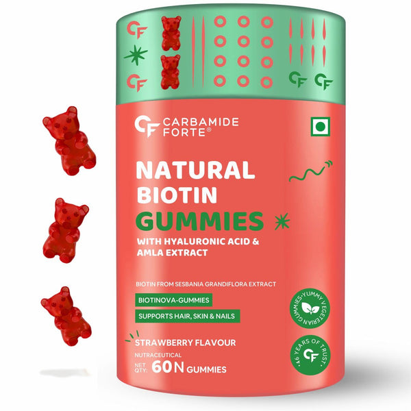 Carbamide Forte Biotin Hair and Skin Vitamin Gummies - 60 Veg Gummies