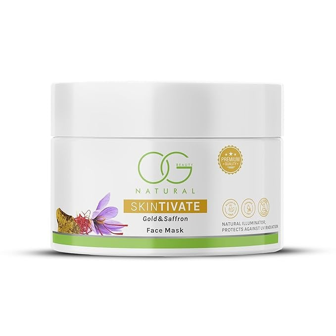 OG BEAUTY Natural Skintivate Gold & Saffron Face Mask - 125 gms