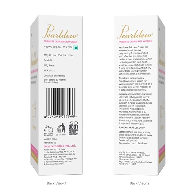 Pearldew Fairness Cream for Women - 50 Gms