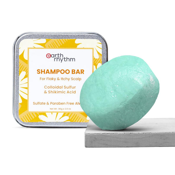 Earth Rhythm Anti-Dandruff Shampoo Bar(Tin Packing) - 80 gms