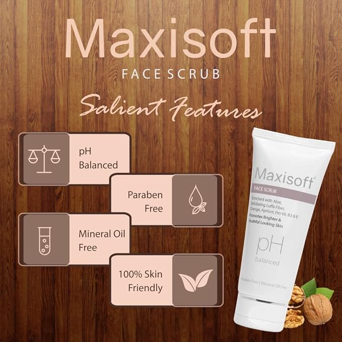 Maxisoft Face Scrub | Deep Cleansing & Exfoliation - 100 Gms