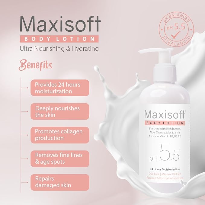 Maxisoft Moisturizing Body Lotion for Women & Men Suitable for All Skin Types - 300 Ml