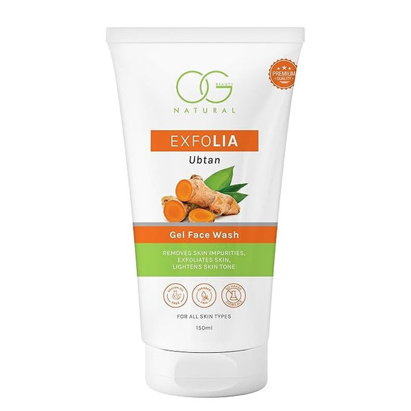OG BEAUTY Natural Exfolia Ubtan Gel Face Wash - 150 ml