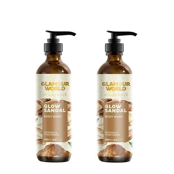 Glamour World Ayurvedic Glow Sandal Body Wash  - 200 ml(Pack of 2)