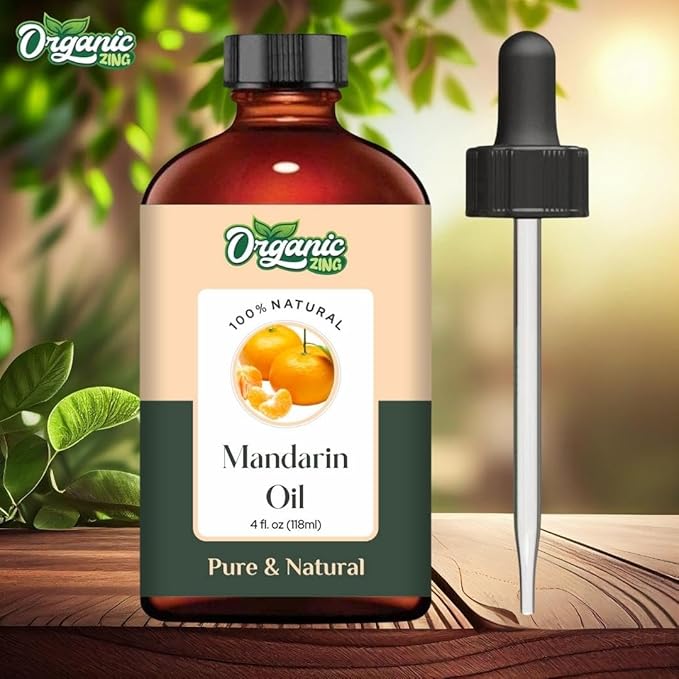 Organic Zing Mandarin (Citrus Reticulata) Oil | Essential Oil for Skincare, Haircare, Aroma & Diffusers - 118 Ml