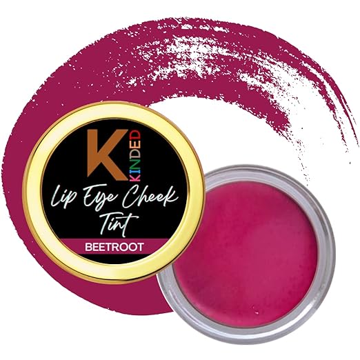 Kinded Lip Eye And Cheek Tint Colour Beetroot For Women Girls - 8 gms