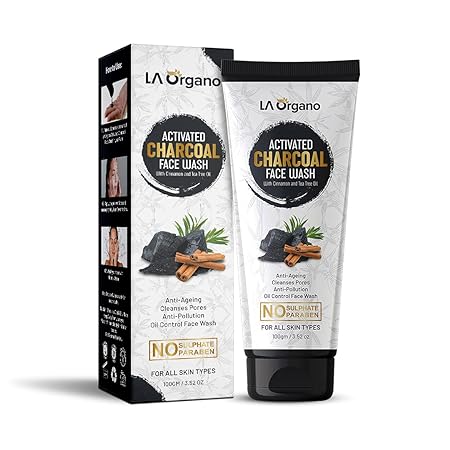 LA Organo Activated Charcoal Face Wash - 100 gms