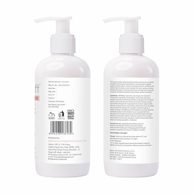 Maxisoft Moisturizing Body Lotion for Women & Men Suitable for All Skin Types - 300 Ml