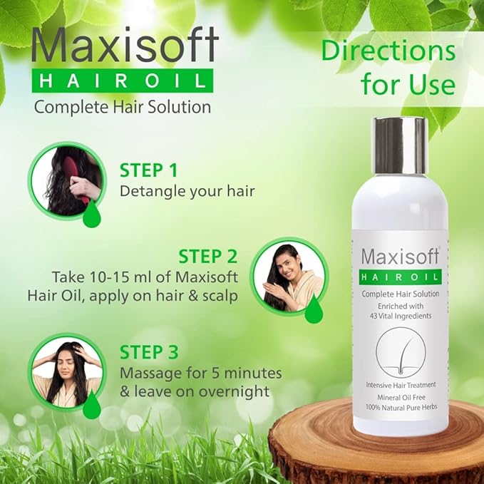 Maxisoft Hair Oil | Reduces Hair Fall, Dandruff & Promotes Hair Growth - 100 Ml