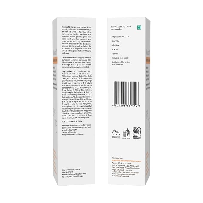Maxisoft Sunscreen Lotion Spf 75 - 50 Ml