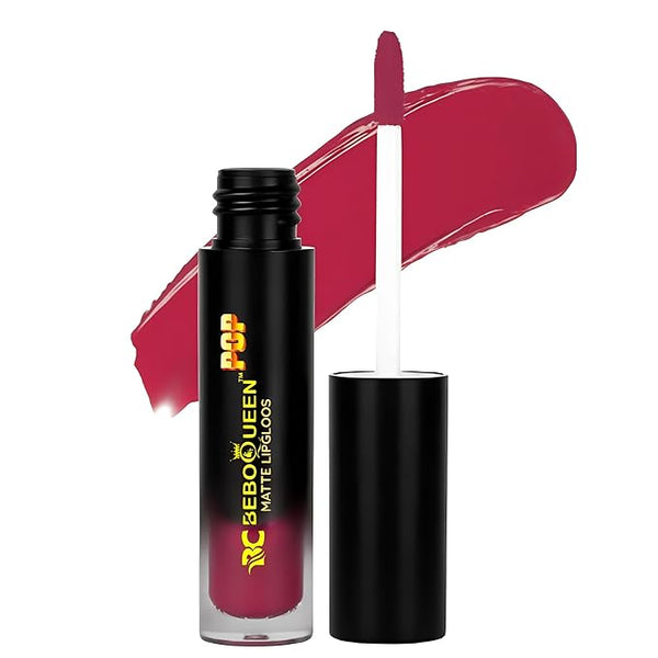 Bebo Queen Womens Matte Lip Gloss Lipstick Bright Pink - 50 gms