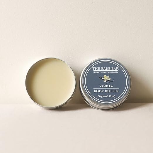 The Bare Bar Vanilla Body Butter for Dry Skin - 50 gms
