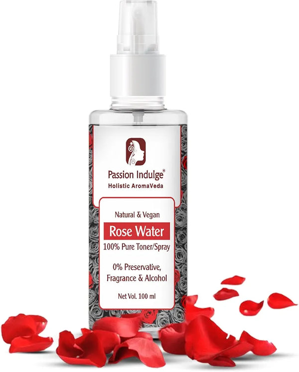 Passion Indulge Rose Water Spray for face Toner| Gulab jal - 100ml Each 