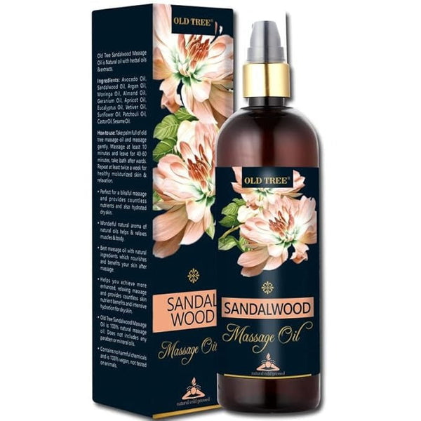 Old Tree Sandalwood Massage Oil for Body Muscle Relaxation - 250 ml