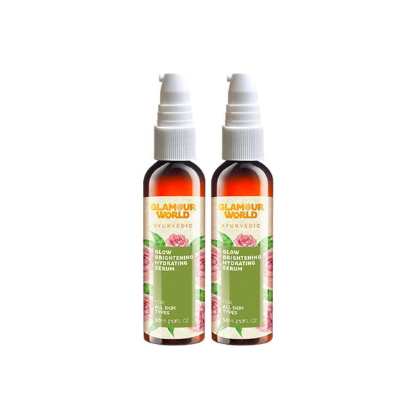 Glamour World Ayurvedic Glow Brightening Hydrating Serum - 50 ml(Pack of 2)