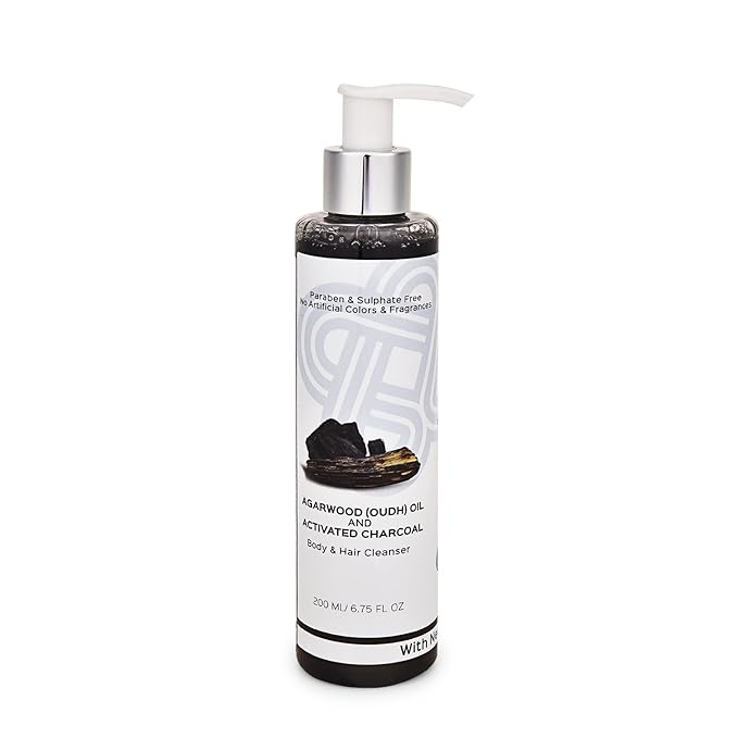 Teal & Terra Agarwood Oil and Activated Charcoal Body and Hair Cleanser - 200 Ml