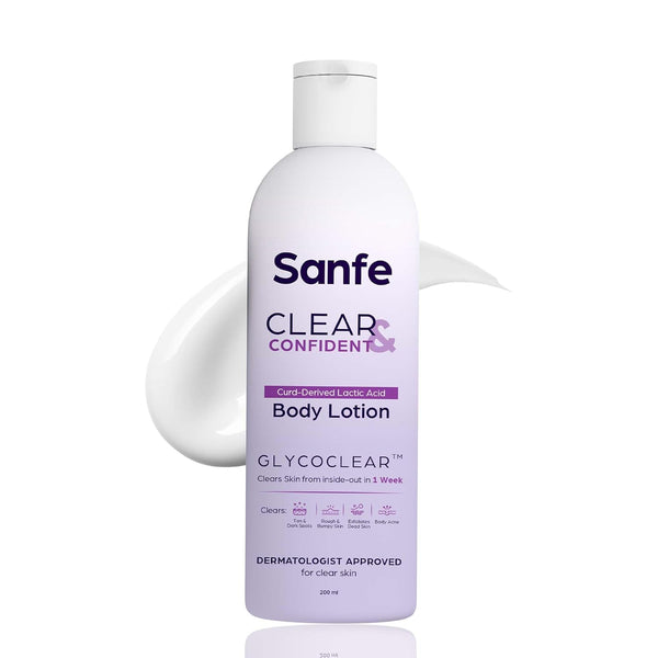 Sanfe Clear & Confident Glycolic Acid Body Lotion - 200 ml