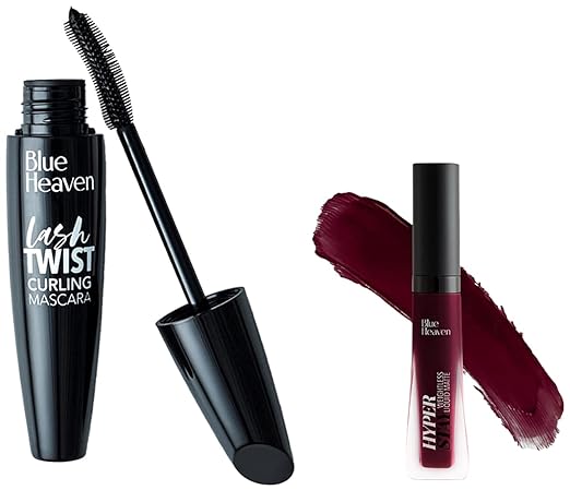 Blue Heaven Lash Twist Mascara Hyperstay Weightless Liquid Maroon-05 Combo