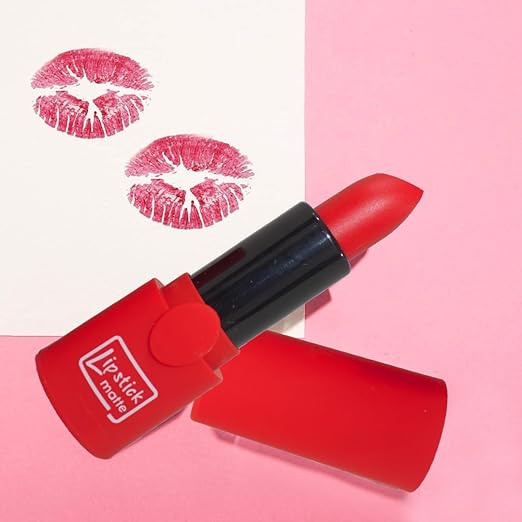 Kiss Beauty LTS Matte Color Lipstick Color Red - 20 gms