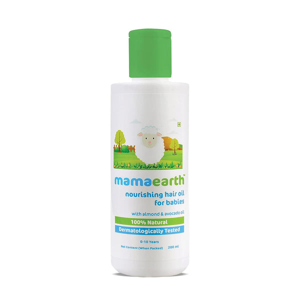 Mamaearth Nourishing Baby Hair Oil, with Almond & Avocado Oil - 200 ml