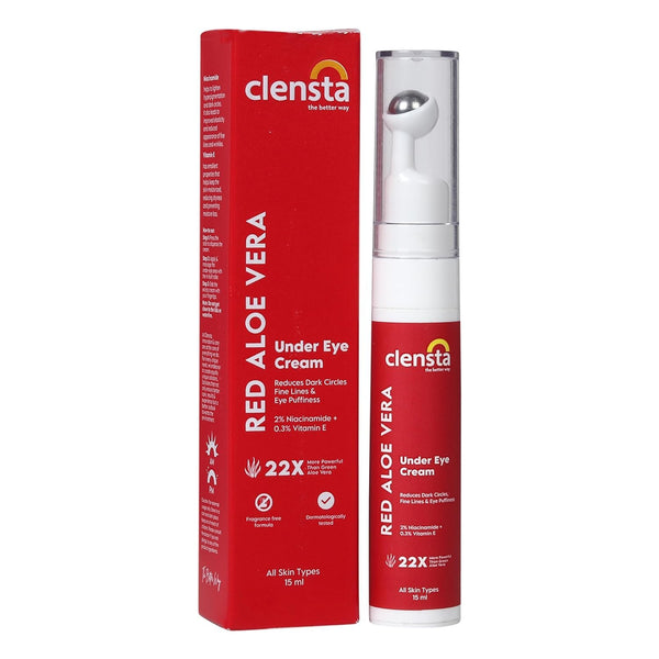 Clensta Red Aloe Vera Under Eye Cream - 15 ml