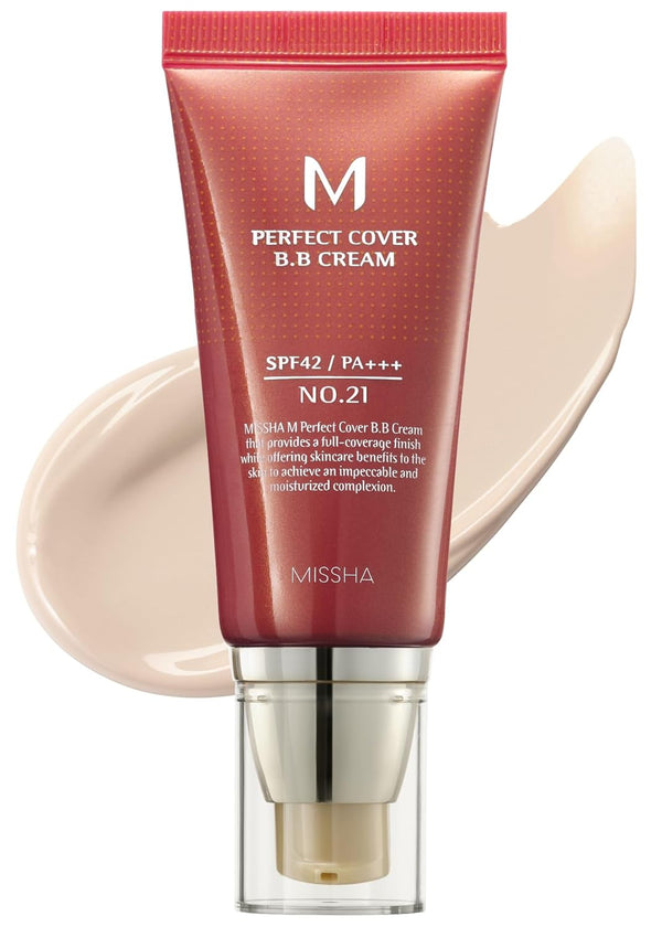 Missha M Perfect Cover BB Cream Spf42 Pa+++(No 21 - Leight Beige 02) - 50 ml