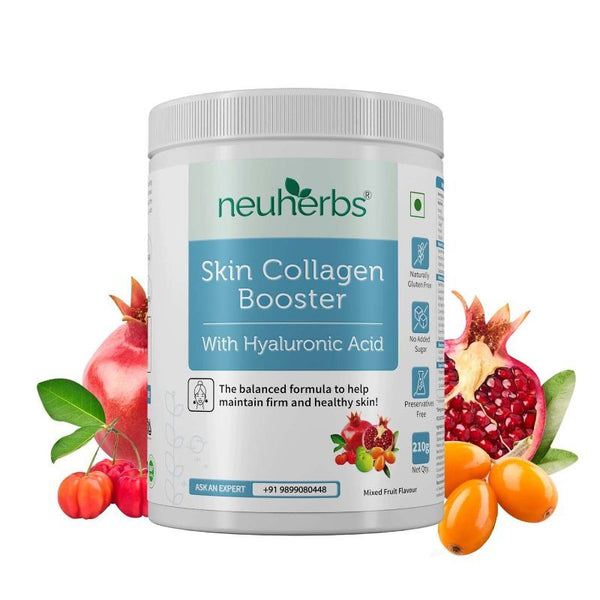 Neuherbs Plant-Based Skin Collagen Booster With Hyaluronic Acid - 210 gms