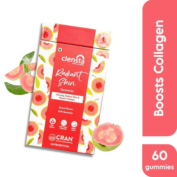 Clensta Radiant Skin Gummies Pomegranate Extract-Guava Flavour - 60 Gummies