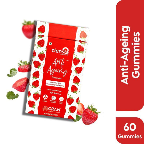 Clensta Anti Ageing Gummies Strawberry Flavour - 60 gummies