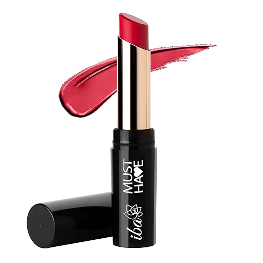 Iba Must Have Transfer Proof Ultra Matte Lipstick Shade 01 Nikkah Red -  3.2 gms