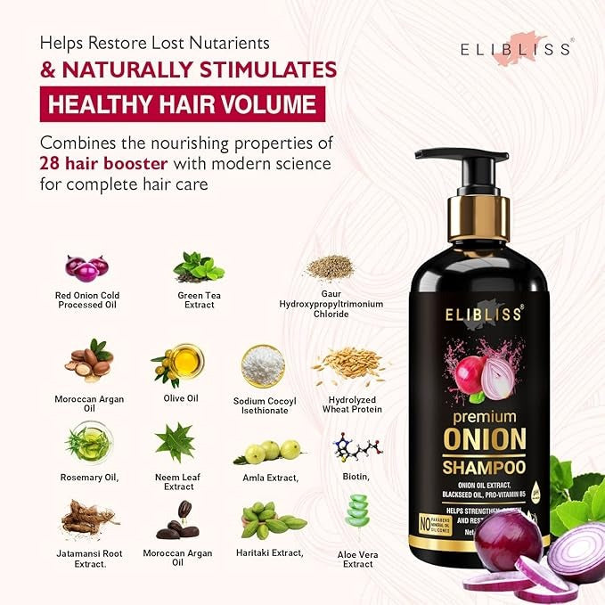 Elibliss Premium Onion Shampoo - 300 ml
