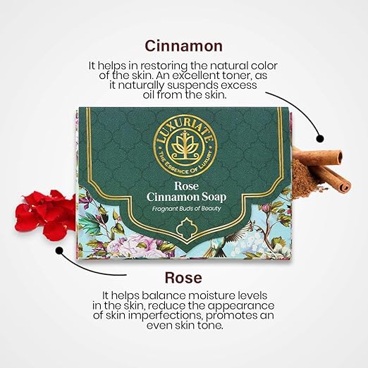 Luxuriate Rose Soap Cinnamon Soap - 125 gms