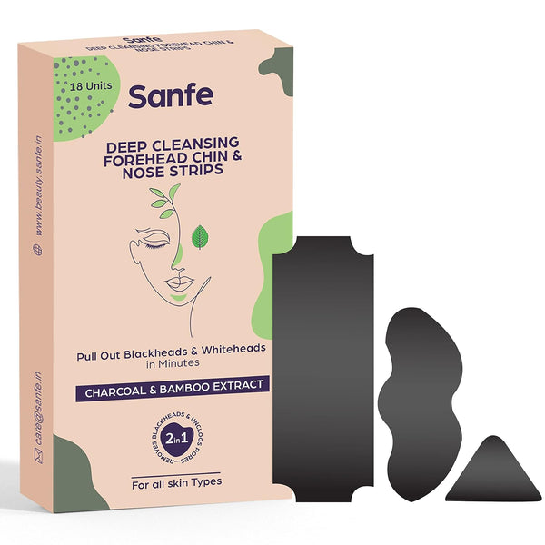 Sanfe Deep Cleansing Forehead Chin & Nose Strips - pack of 18