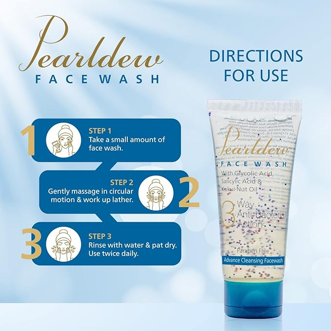 Pearldew 3 Way Antibacterial Face Wash - 100 Ml
