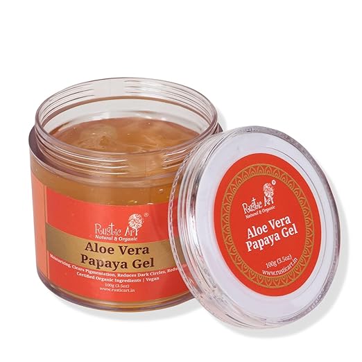 Rustic Art Organic Aloe Vera Gel Papaya - 100 gms